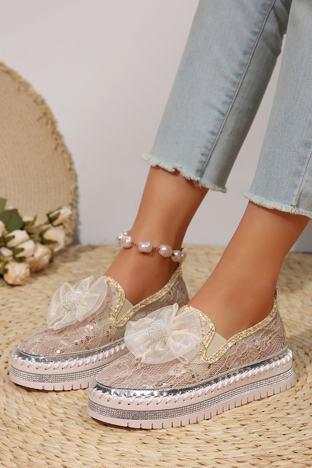 Ayah Breathable Lace Loafer Shoes
